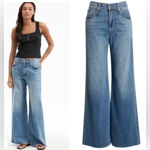 Veronica Beard Kasey Wide-Leg Jean
Dream Denim Mid-Rise Dusted glare NWT